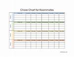 Roommate Chore Chart