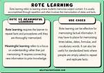 Rote Learning Meaning