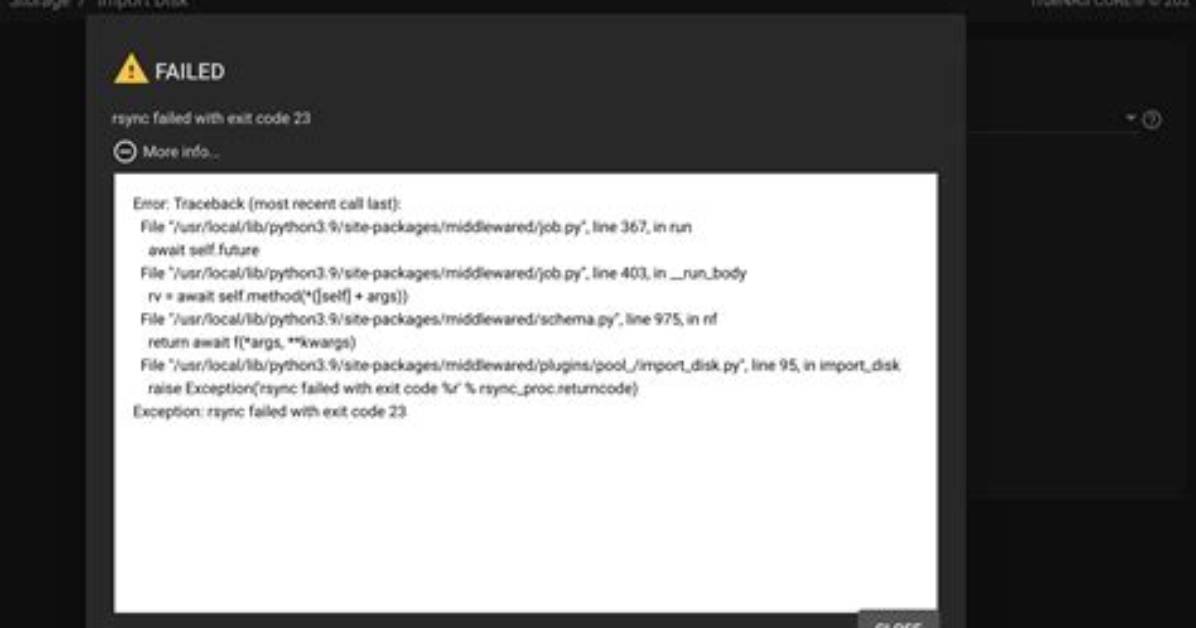 Rsync Error Code 23