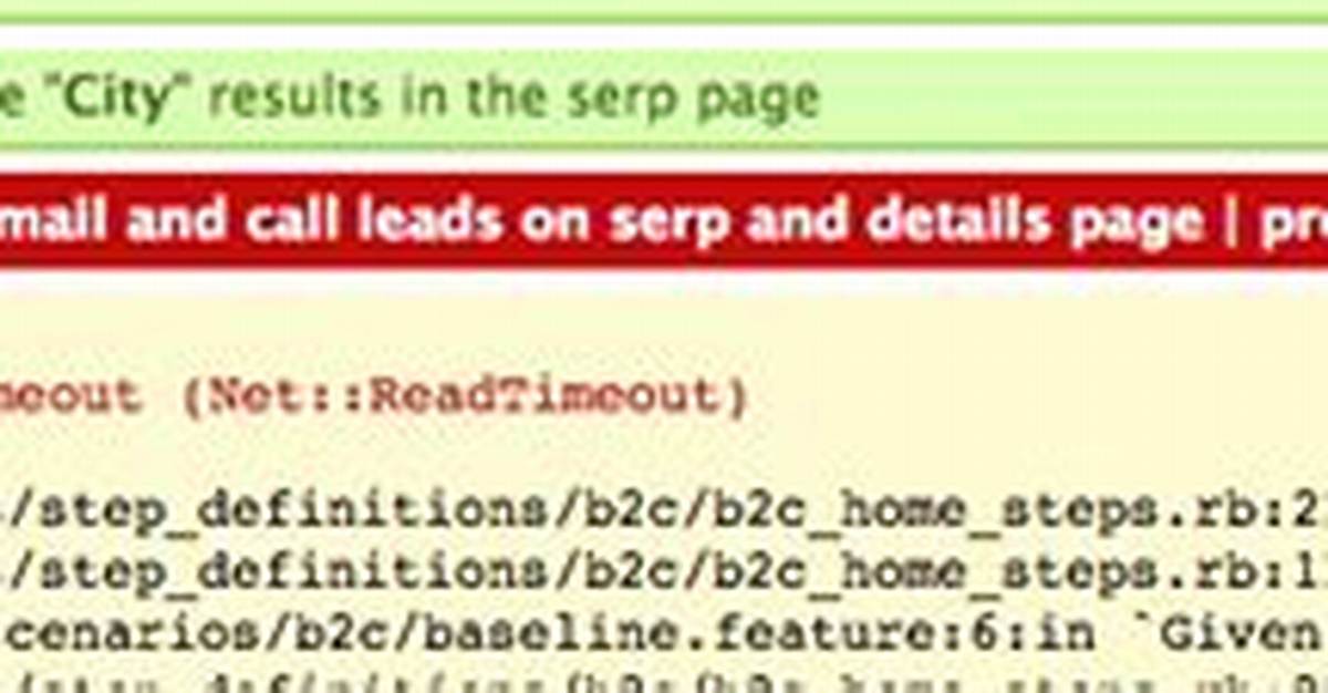 Ruby Error Net: :Readtimeout