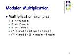Rules for Modulus and Multiplication