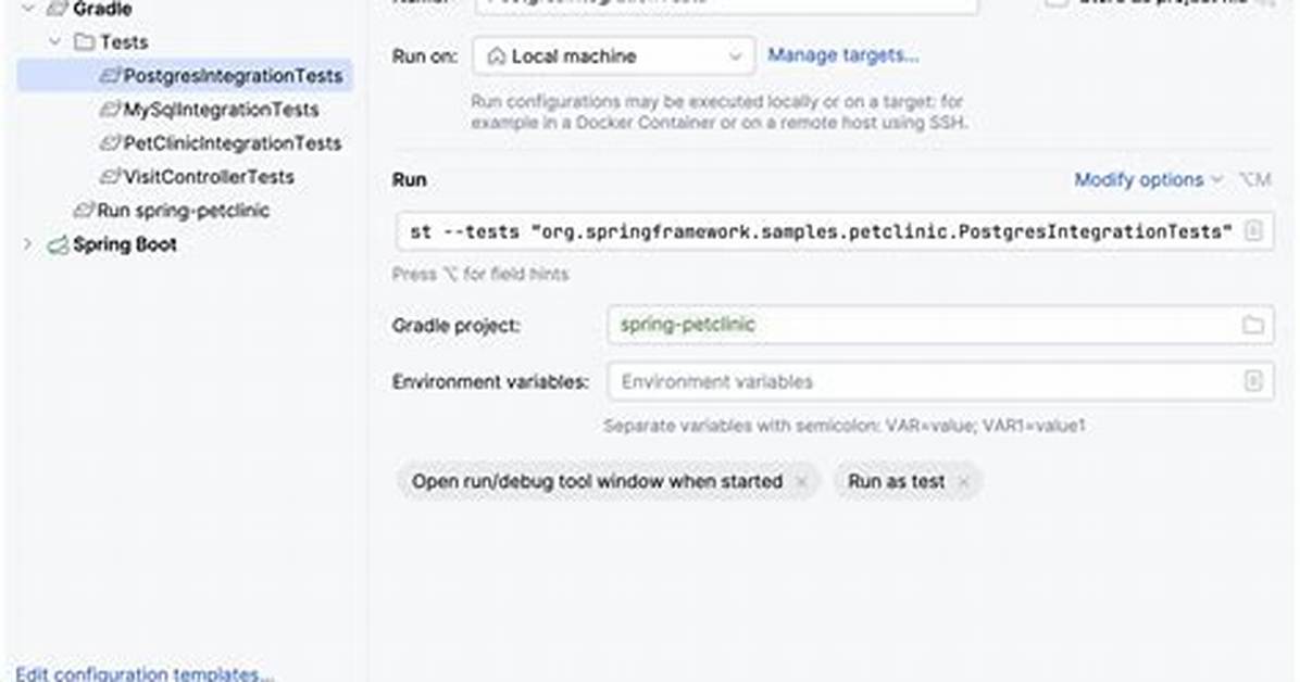 Run/Debug Configurations