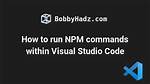 Running Npm Command Within Visual Studio Code