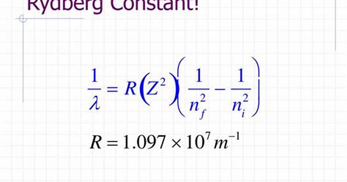 Rydberg Constant Value