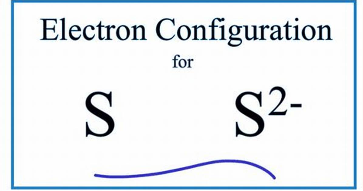S2- Electron Configuration