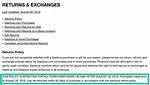 Sam’s Return Policy
