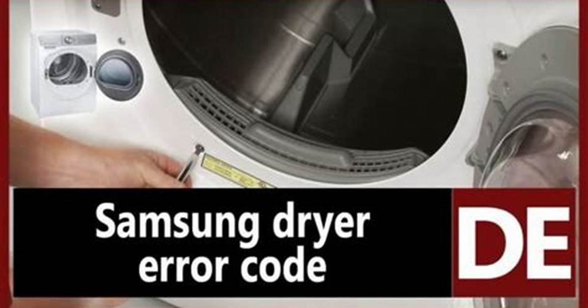 Samsung Dryer De Code