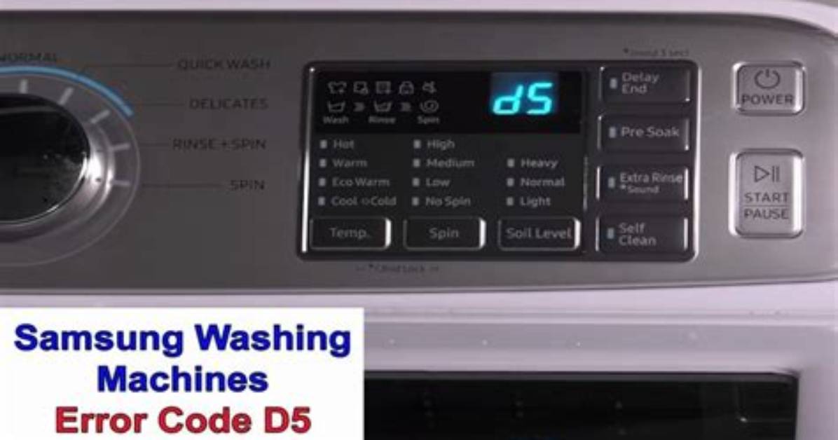 Samsung Washer D5 Code