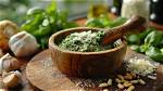Sauce Whose Preparation Involves Crushing Pine Nuts