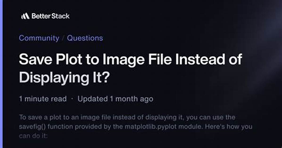 Save Plot to Image File Instead of Displaying It Using Matplotlib
