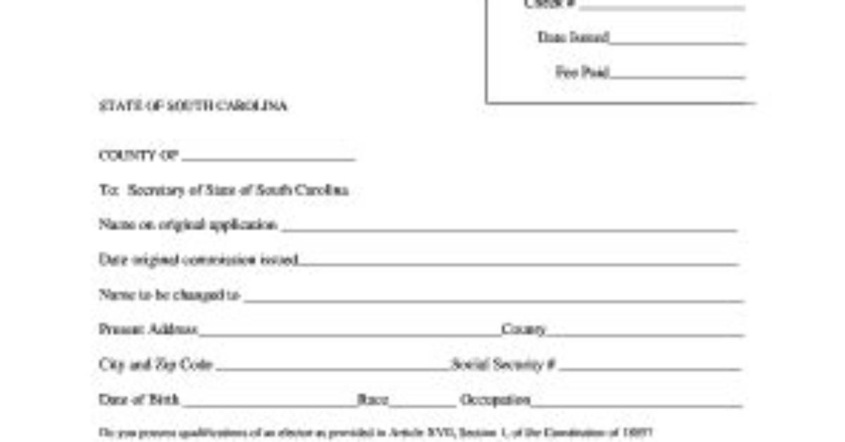 Sc Notary Application
