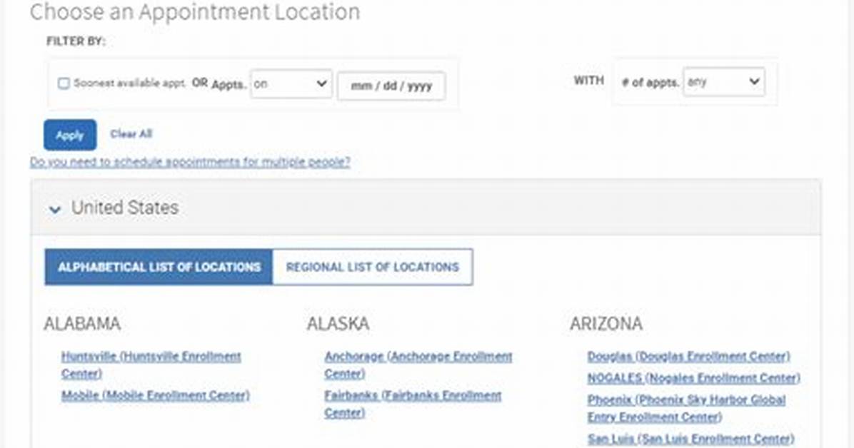 Schedule Global Entry Interview
