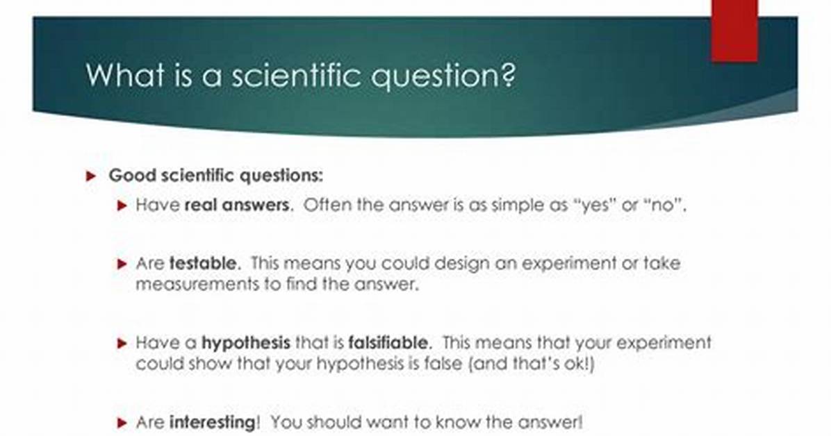 Scientific Question Example