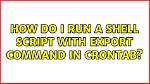 Script with "Export" Command in a Crontab