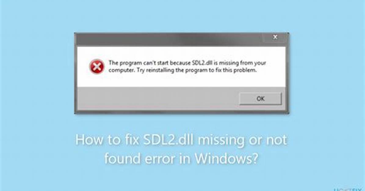 Sdl2. Dll Missing