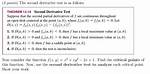 Second Partial Derivative Test Question