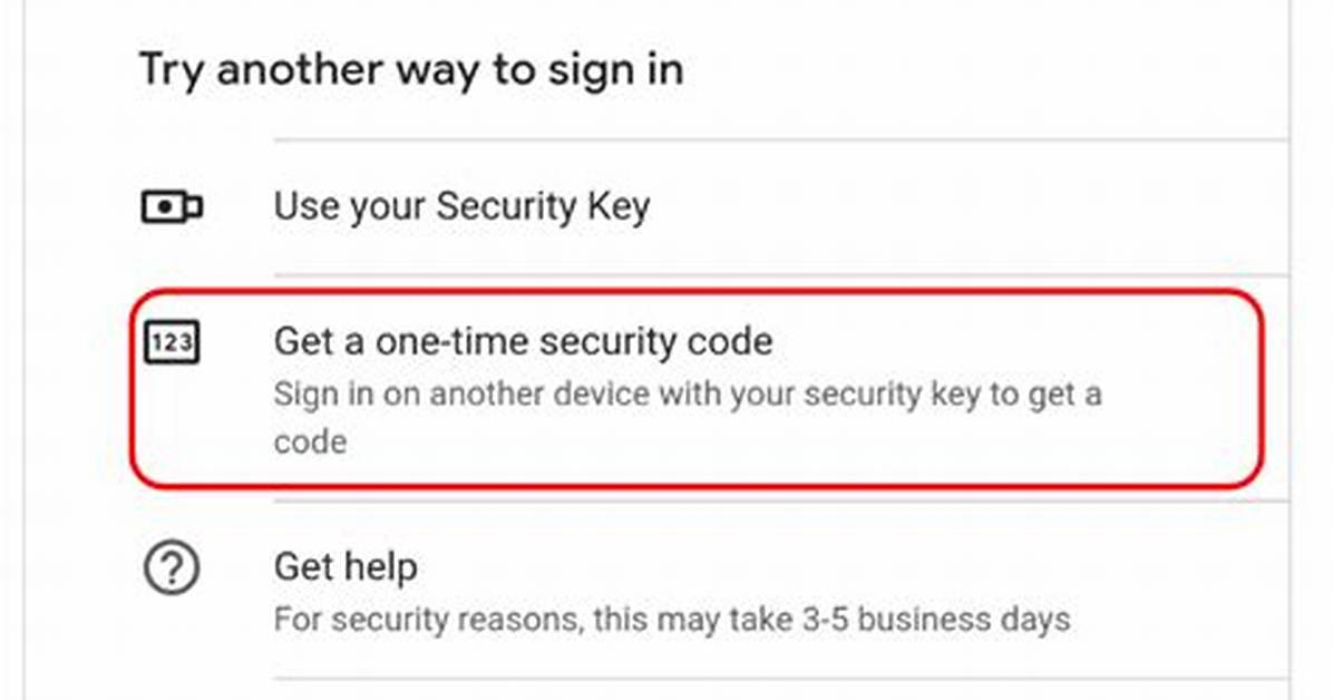 Security Keys Can Create One-Time Google Security Codes