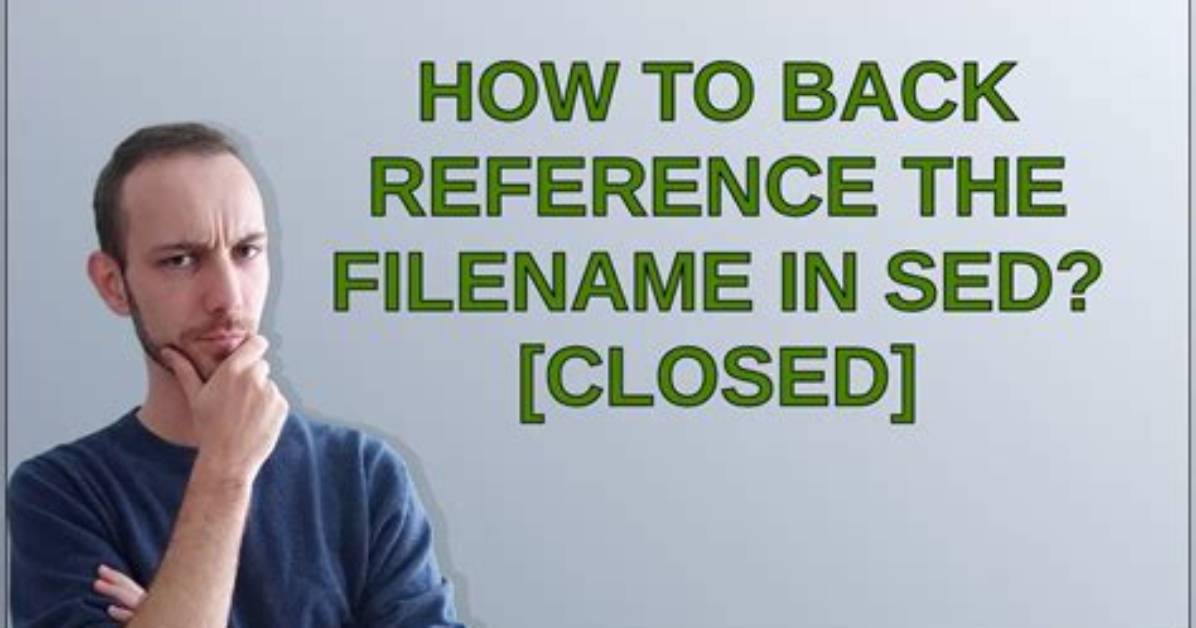Sed Back Reference