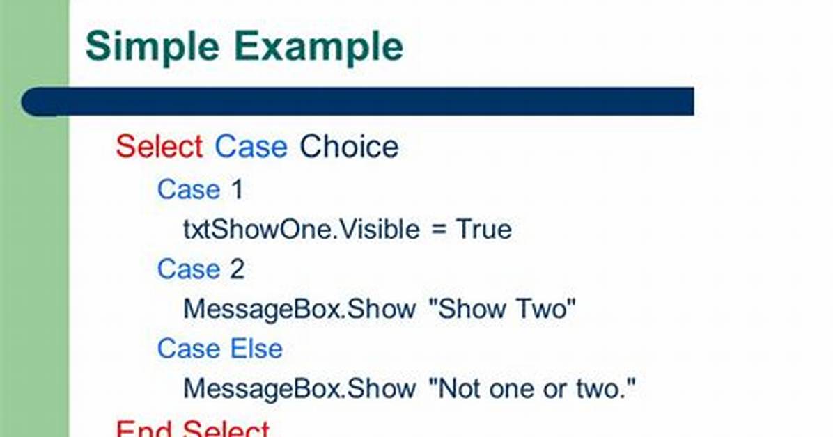 Select Inside Case Then