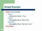 Select Inside Case Then