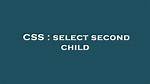 Select Second Child