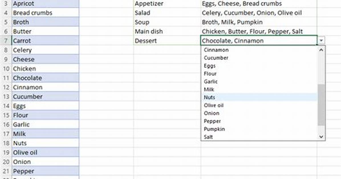 Selecting Multiple Values from a Dropdown List in Google Spreadsheet