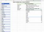 Selecting Multiple Values from a Dropdown List in Google Spreadsheet