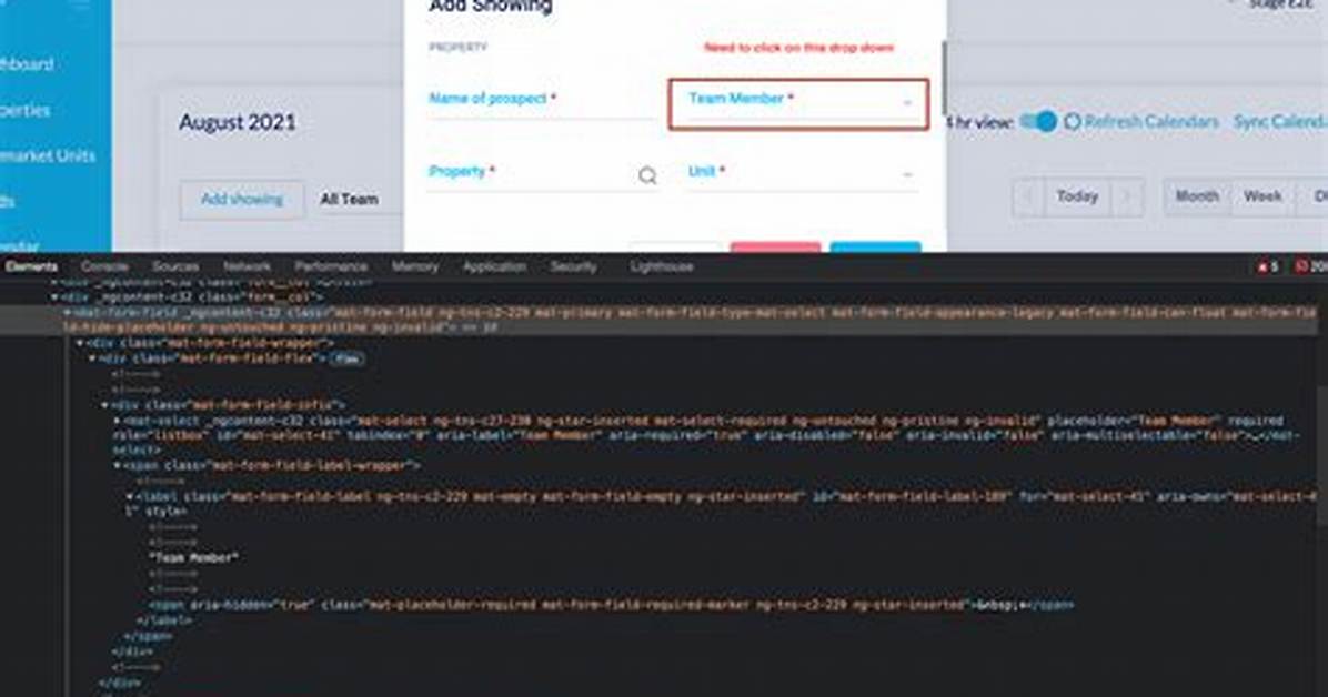 Selecting Options from Mat-Select Using Cypress