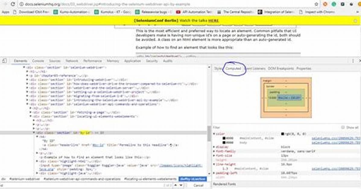 Selenium Webdriver - getCssValue() Method
