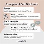 Self Disclosure Examples