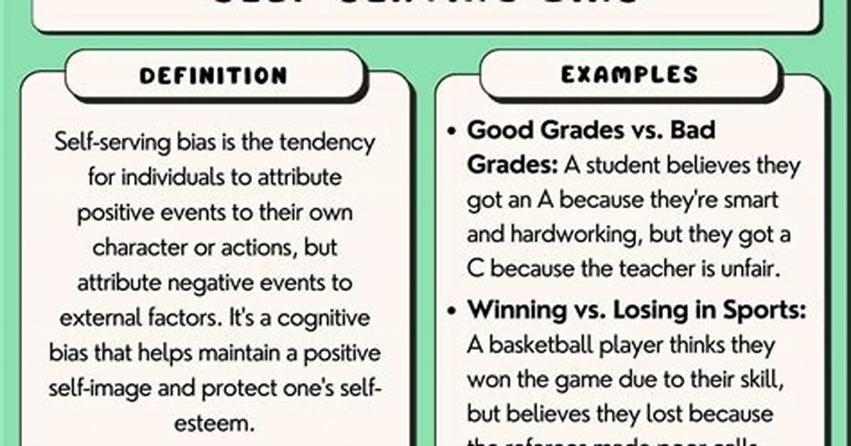 Self Serving Bias Example