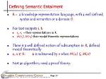 Semantic Entailment, Finding a Proof