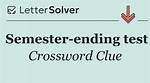 Semester-Ending Test