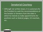 Senatorial Courtesy Definition