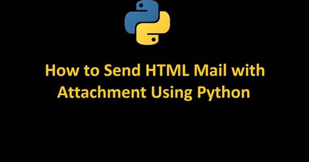 Send Html Emails with Python