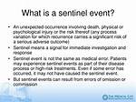 Sentinel Event Examples