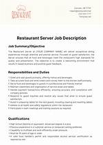 Server Responsibilities