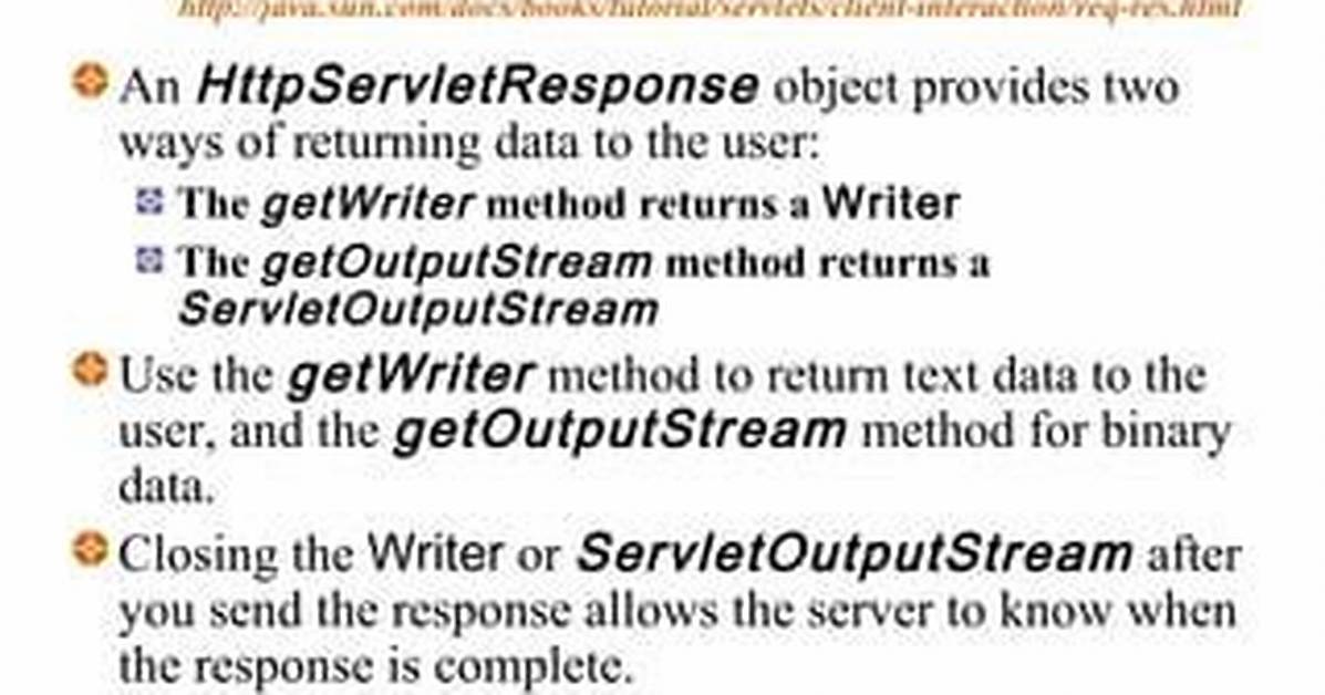 Servlets in Java - Both getWriter() and getOutputStream()