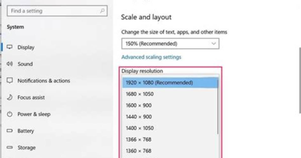 Set Default Desktop Resolution {Windows 10}