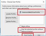 Set Firefox Profile for Selenium Tests