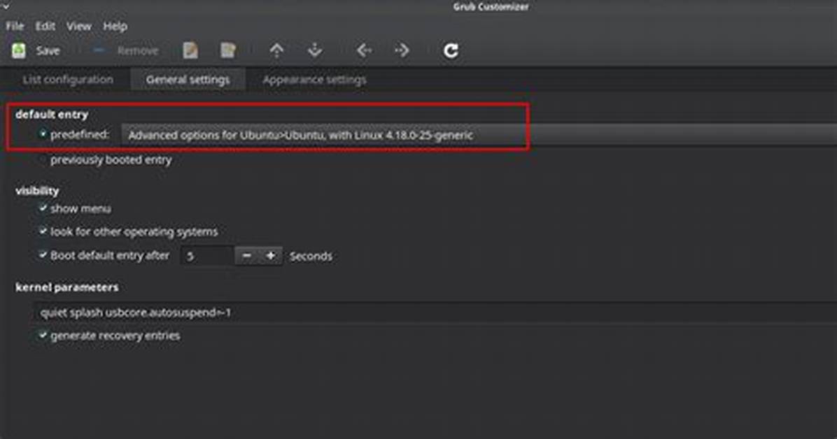 Set "Older" Kernel as Default Grub Entry