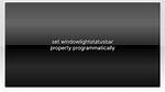Set Windowlightstatusbar Property Programmatically