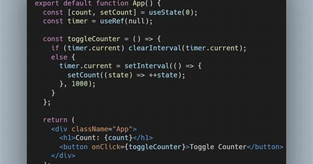 SetInterval in a React App