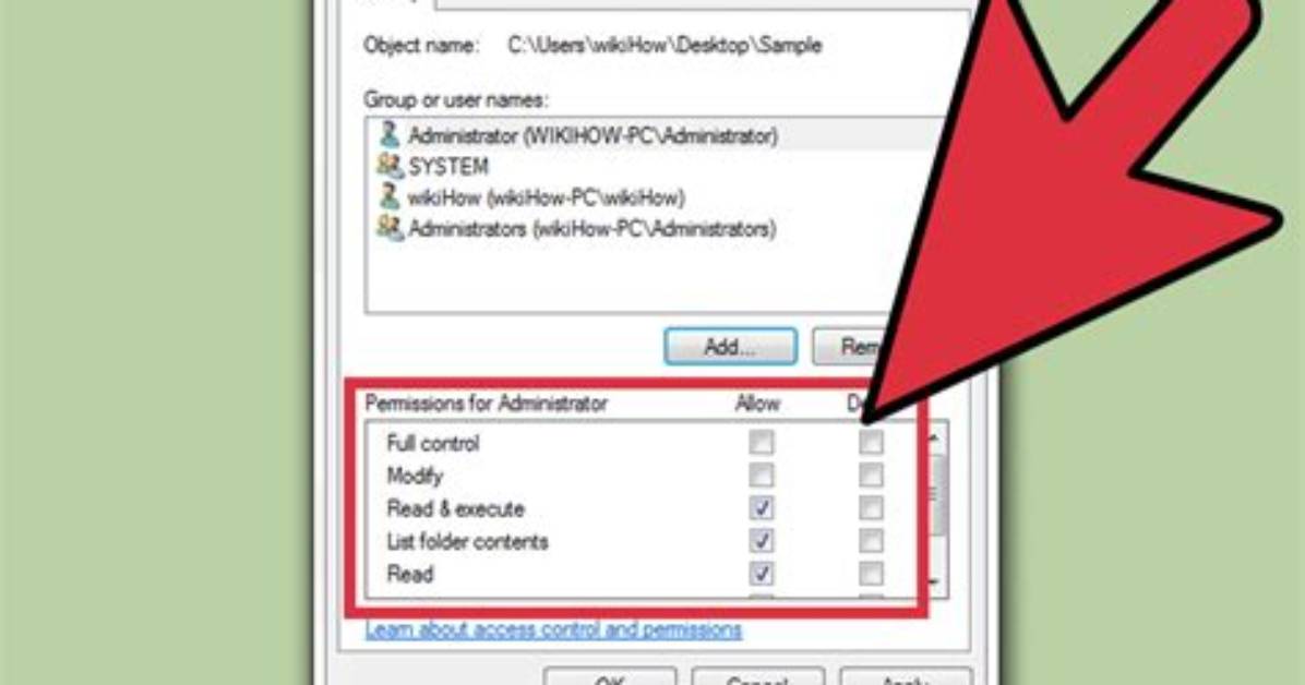 Setting Group Permissions