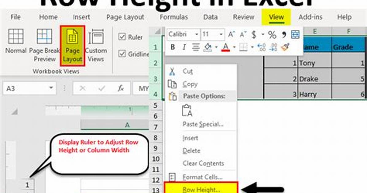 Setting Table Row Height