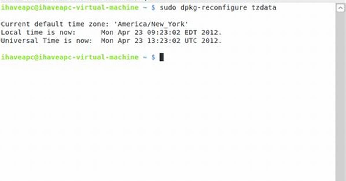 Setting Timezone from Terminal