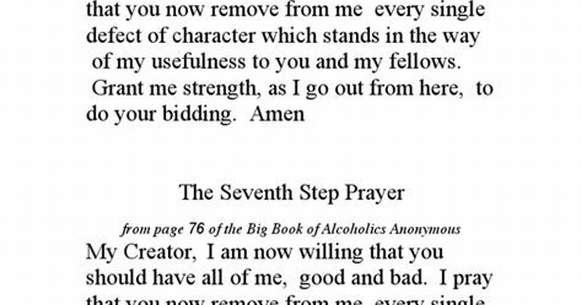 Seventh Step Prayer