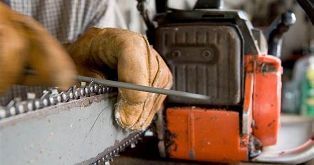 Sharpening a Chainsaw