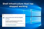Shell Infrastructure Host Has Stopped Working