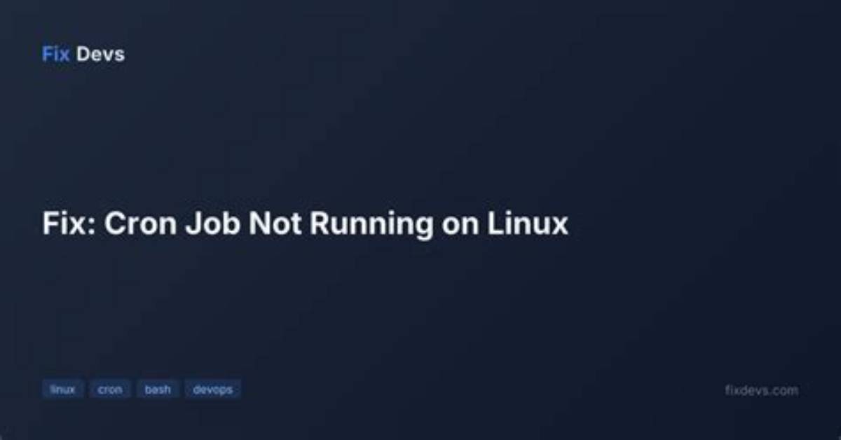 Shell Script Not Running from Cron